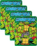 NORTHWEST Teenage Mutant Ninja Turtles Micro Raschel Throw Blanket, 46" x 60", Cowabunga Dudes (Pack of 4)