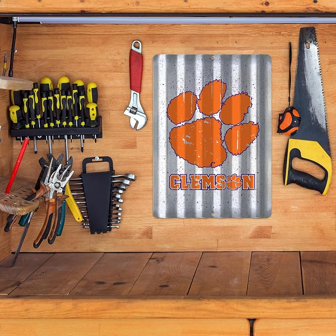 Rico Industries NCAA 12" X 16" Tin Metal Roof Sign