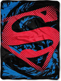 Northwest DC - Superman Micro Raschel Throw Blanket, 46" x 60", Super Rip Shield