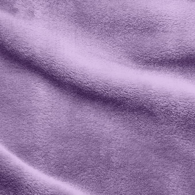 Elegant Comfort Luxury Velvety Softness Fuzzy Plush Micro-Velour Ultra-Soft Blanket , Twin/Twin XL, Lavender