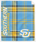 NCAA Southern Jaguars Playmaker Plaid Ultra Cozy Sherpa Throw