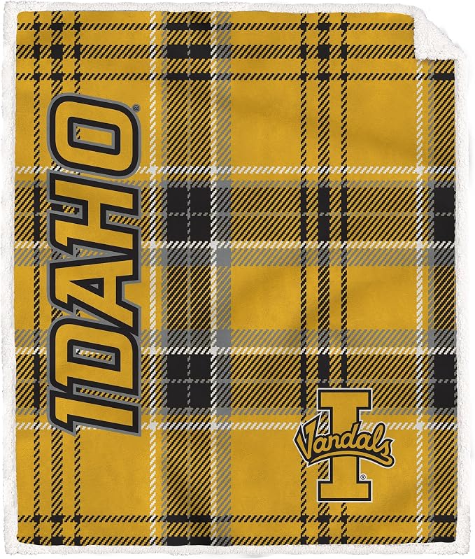 NCAA Idaho Vandals Playmaker Plaid Ultra Cozy Sherpa Throw