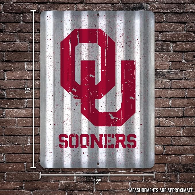 Rico Industries NCAA 12" X 16" Tin Metal Roof Sign