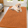 Smiry Dog Door Mat for Muddy Paws 54x32, Absorbent Dirt Trapper, Non-Slip Washable Chenille Entryway Rug for Inside Floor, Clay, Classic Solid