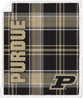 NCAA Purdue Boilermakers Playmaker Plaid Ultra Cozy Sherpa Throw