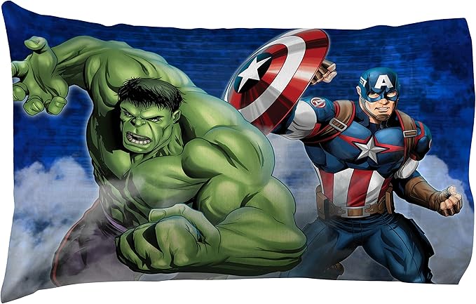 Marvel Avengers Kids Comforter Set, Full 5 Pc (Official Marvel Product) | Superhero Bed in a Bag; Captain America, Iron Man, Hulk, Thor; Reversible, Super Soft Machine Washable Microfiber