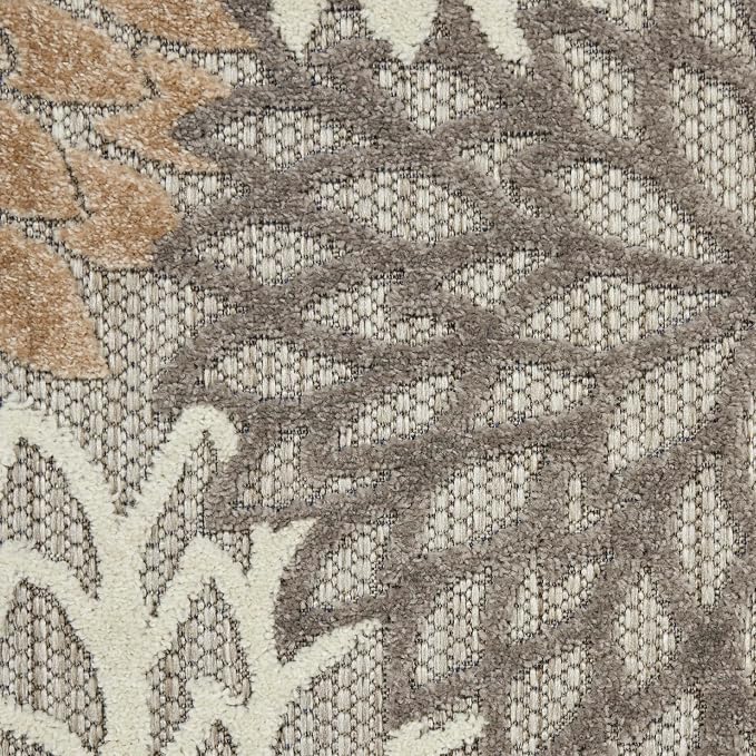 Nourison Home Aloha Natural 7' x 10' Area Rug - Easy Clean, Non Shedding, Bed Room, Living Room, Dining Room, Kitchen (7' x 10')