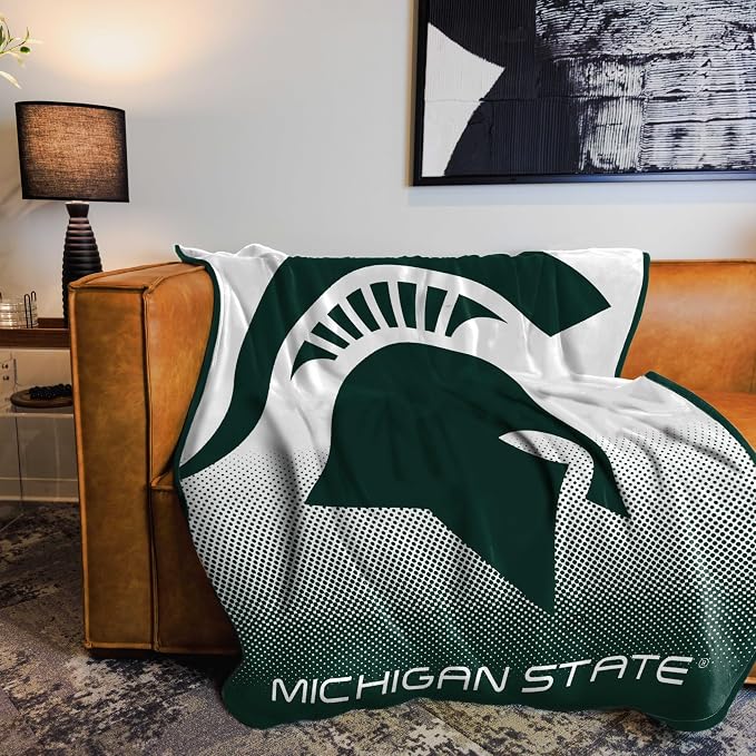 Logo Brands NCAA Raschel Throw Blanket – 50 x 60 Soft Fleece Blanket, Officially Licensed Collegiate Design, Cozy Throw for Tailgating, Game Day, & Home Décor