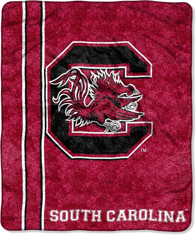 Officially Licensed NCAA Jersey Sherpa on Sherpa Throw Blanket, 50" x 60", Multi Color