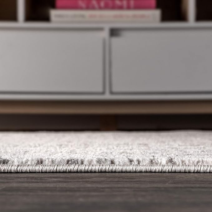 JONATHAN Y Boho Vintage Diamond Cream/Gray Round Area Rug 9 ft, Moroccan Hype for Living Room, Bedroom, Kitchen, Office, Easy-Cleaning, High Traffic, Pet-Friendly, Non-Shedding (MOH101B-9R)