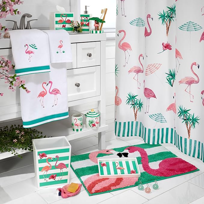 Avanti Linens - Toothbrush Holder, Durable Countertop Accessories, Stylish Bath Decor (Flamingo Paradise Collection)