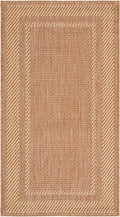 SAFAVIEH Courtyard Accent Rug 2'7"x5', Dark Beige & Beige CY8477-39321