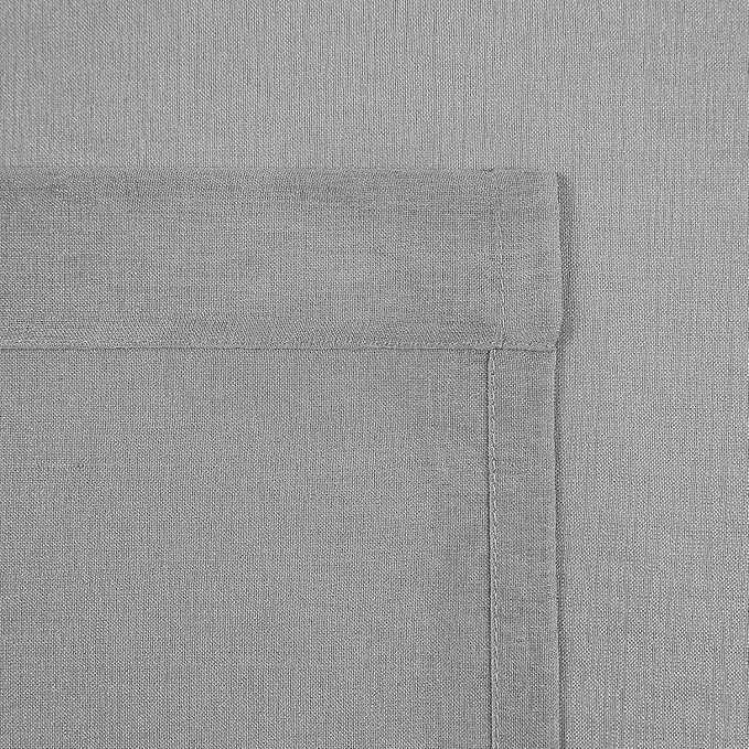 DWCN Grey Sheer Curtains Semi Transparent Voile Rod Pocket Curtains - Image 5
