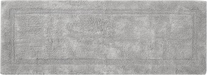 Nautica - Runner Rug, Soft & Absorbent Tufted Cotton Bath Rug with Skid-Resistant Backing, Oeko-Tex Certified (Peniston Pastel Grey, 60" x 22")