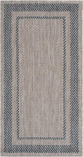 SAFAVIEH Courtyard Accent Rug 2'7"x5', Grey & Navy CY8477-40012