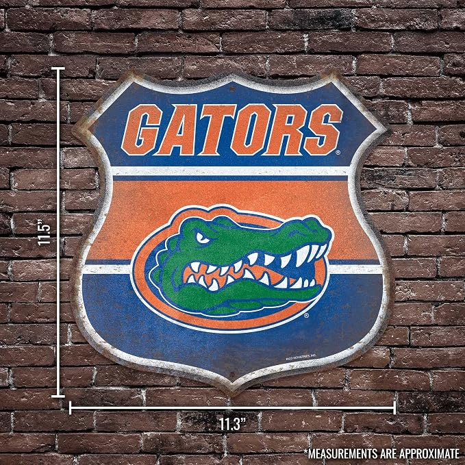 Rico Industries NCAA Rustic 11.5" Metal Route Sign Home Décor/Dorm Room