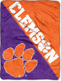 Northwest NCAA Clemson Tigers Unisex-Adult Micro Raschel Throw Blanket, 46" x 60", Halftone