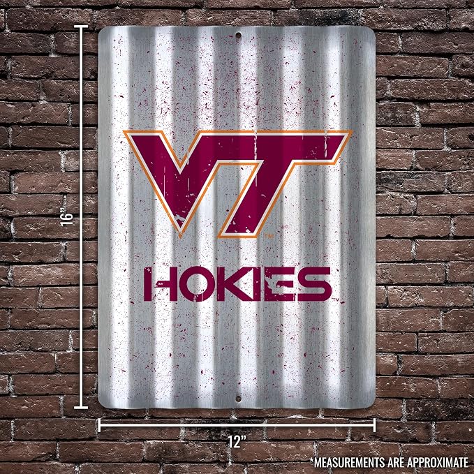Rico Industries NCAA 12" X 16" Tin Metal Roof Sign
