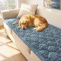 H.VERSAILTEX Chenille Couch Cover for Dogs Washable Soft Large Sofa Covers Sectional Sofa Cover Heather Blending Non-Slip Thick Couch Protector Dog Pet Bed Covers(Heathered Stone Blue, 28" x 83")
