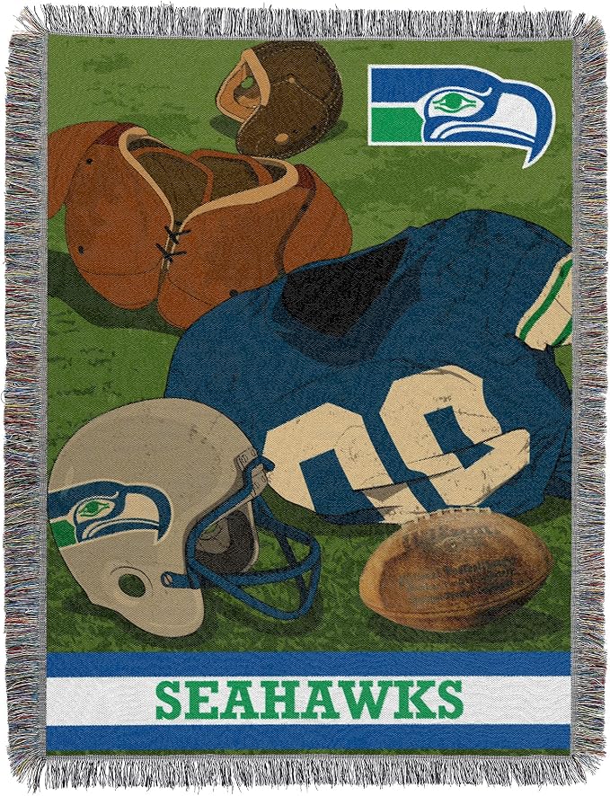Northwest NFL Woven Tapestry Wall Hanging, 48 x 60 Inches, Officially Licensed, Decorative Fringes
