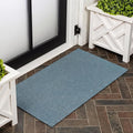 JONATHAN Y Peater Classic Casual Commercial Natural Coir Coastal Blue 2 ft. x 3 ft. Doormat for Entrance, Front Door, Entryway CHG100D-23