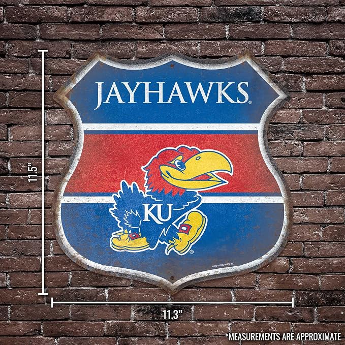 Rico Industries NCAA Rustic 11.5" Metal Route Sign Home Décor/Dorm Room