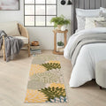 Nourison Home Aloha Indoor/Outdoor Green Multicolor 2' x 6' Area Rug, Easy Cleaning, Non-Shedding, Bed Room, Living Room, Dining Room, Backyard, Patio, Deck (2x6)