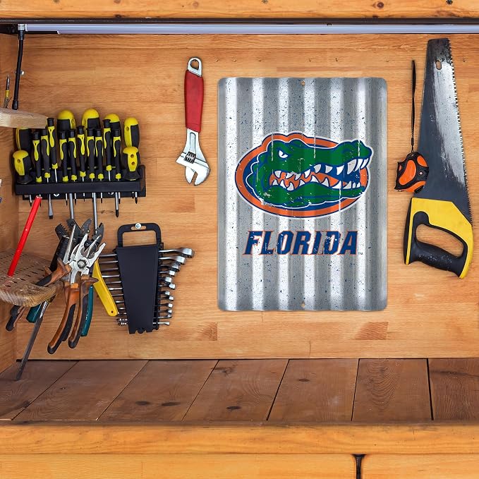 Rico Industries NCAA 12" X 16" Tin Metal Roof Sign