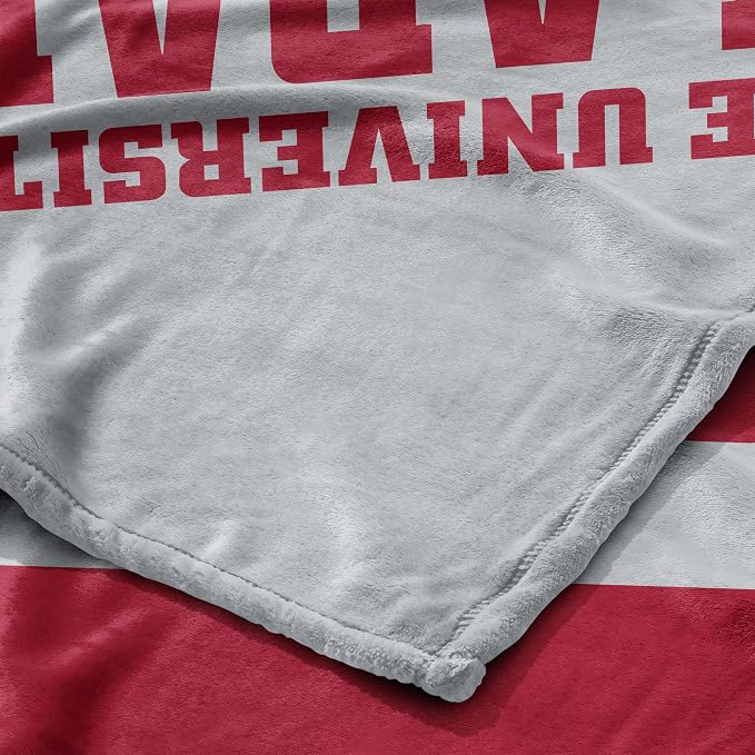 Northwest NCAA Silk Touch Throw Blanket, Ultra Soft Plush Polyester, Lightweight Warm Decorative Fan Gift, 46 x 60 in