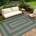 GarveeHome Washable 4x6 Area Rug Living Room Modern Easy Jute Area Rugs | Non Slip Stain Resistant Modern Bordered Bedroom Throw Carpet Indoor Outdoor Low Pile Area Rugs for Porch Kitchen, Slates