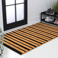 JONATHAN Y Natural Coir Indoor/Outdoor Area Rug 3X4 Natural/Black, Peater Classic Casual Commerical Doormat Ideal for Door Entrance, Patio, Porch, Backyard, Garages NRF108A-34