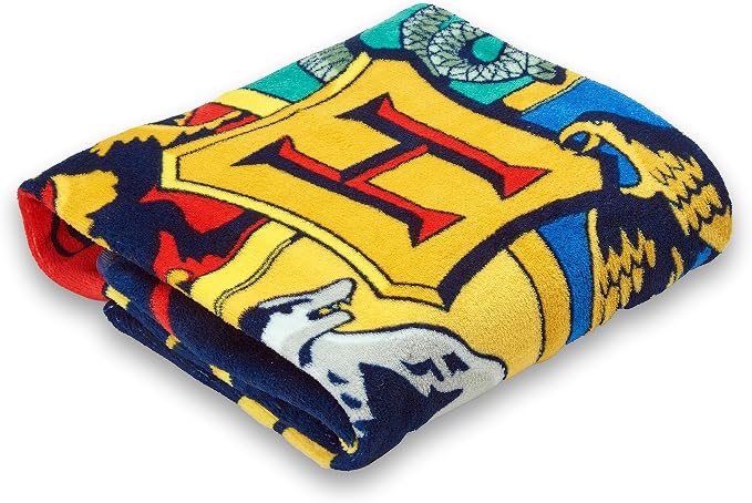 Northwest Harry Potter Micro Raschel Throw Blanket, 46" x 60", House Pinstripes