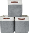 DECOMOMO Extra Large Storage Baskets, 54.5L Fabric Storage Bins 3 Pack | XXXL Storage Baskets for Shelves, Linen Closet Organizers (Slate Grey & White,17" x 13" x 15" )