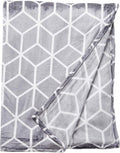Elegant Comfort #1 Fleece Blanket on Amazon- Luxury Micro-Fleece Ultra Plush Cube Pattern - All Season Blanket, Full/Queen, Grey