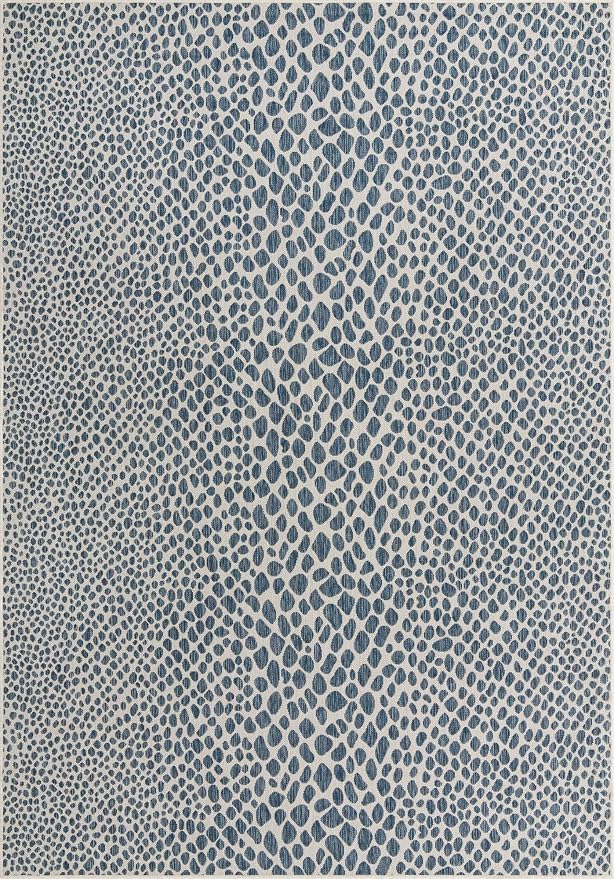 Unique Loom Jill Zarin Outdoor Collection Area Rug - Cape Town (7' 10" x 11' 4" Rectangle, Blue/ Olive)