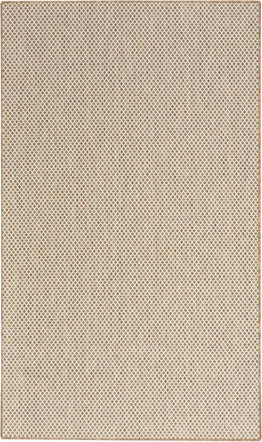 Nourison Home Courtyard Jute Ivory 3' x 5' Area Rug - Easy Clean, Non Shedding, Bed Room, Living Room, Dining Room, Kitchen (3' x 5')