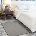 Nourison Home Courtyard Black White 2' x 3' Area Rug - Easy Clean, Non Shedding, Bed Room, Living Room, Dining Room, Kitchen (2' x 3')