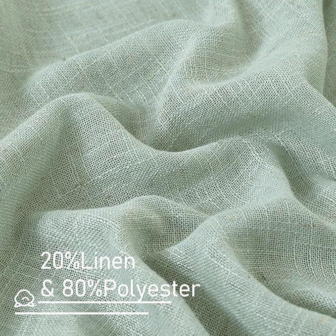 LAMIT 72 Inch Linen Sheer Curtains - Image 3