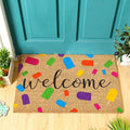Ceenna Summer Welcome Doormat Outdoor, Colorful Ice Cream Pattern Coir Rug, Non-Slip Front Door Mat for Outdoor Indoor, Durable Entryway Mat for Porch, Patio, 16 x 28 Inch
