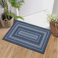 GarveeHome 2x3 Small Area Rug Entryway Easy Jute Door Mat Washable Rugs | Non Slip Outdoor Patio Throw Carpet Entryway Easy Jute Rugs for Porch Kitchen Living Room Backyard, Slates/Blue
