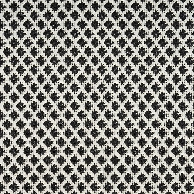 Nourison Home Courtyard Black White 8' x 10' Area Rug - Easy Clean, Non Shedding, Bed Room, Living Room, Dining Room, Kitchen (8' x 10')