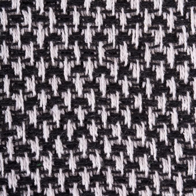 DII 100% Cotton Basket Weave Throw for Indoor/Outdoor Use Camping Bbq's Beaches Everyday Blanket, 50 x 60, Black (Pack of 12)