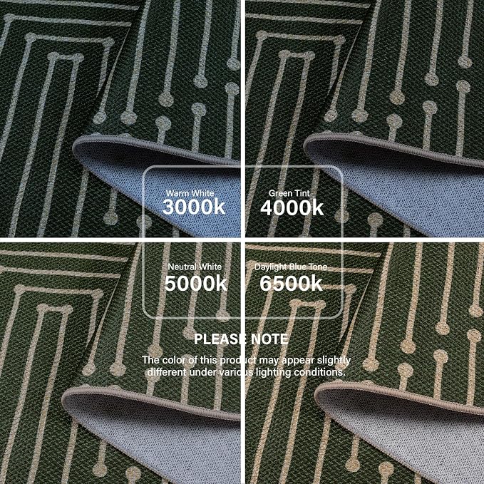 Lahome Maze Line Green Kitchen Runner Rug, 2x8 Outdoor Easy Jute Runner Rug | Nature Non Slip Indoor Outdoor Front Door Carpet for Hallway Entry Laundry