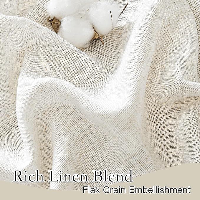 RYB HOME Linen Sheer Curtains - Image 3