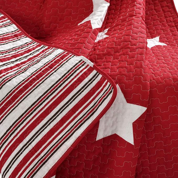 Lush Decor, Red Star Throw Blanket, 50" x 60" (Pack of 3)