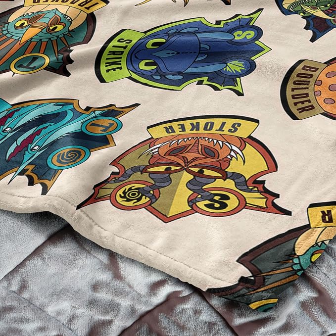Northwest How to Train Your Dragon Dragon Badges Silk Touch Throw Blanket 60x80 inches