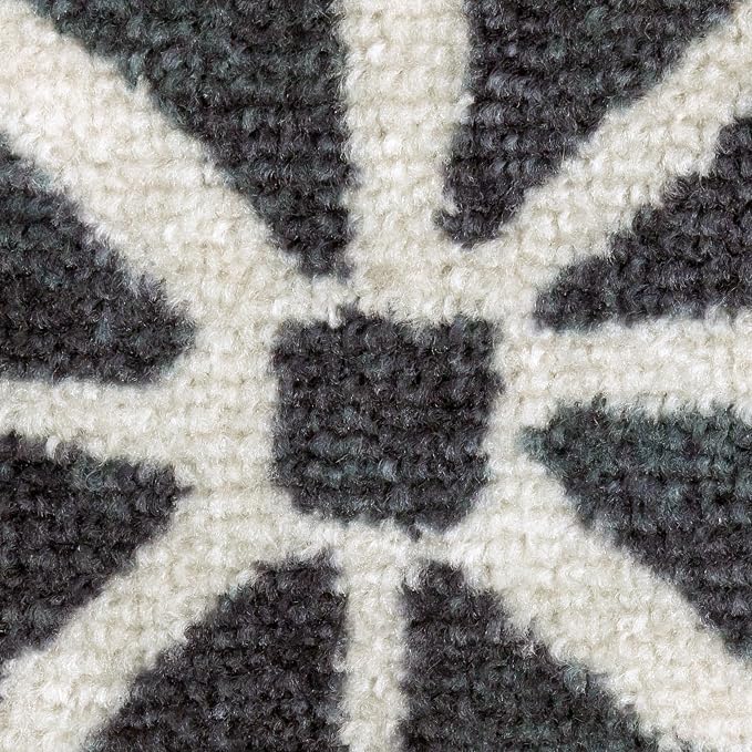 Maples Rugs Moderna Geometric Area Rugs – Made in USA – Washable, Non Slip Indoor Carpet for Entryway, Foyer, Kitchen, and Bathroom, 20" x 34", Dark Blue