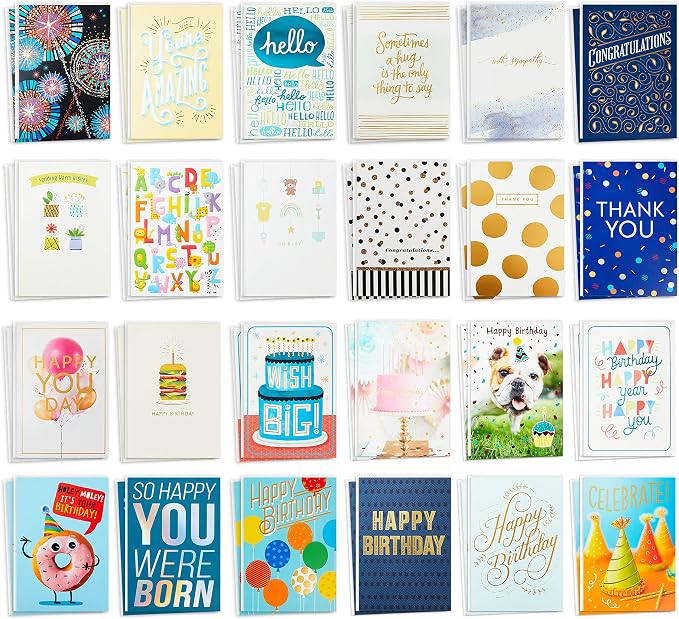 Hallmark All Occasion and Birthday Greeting Cards Assortment (60 Cards and Envelopes) | Hallmark