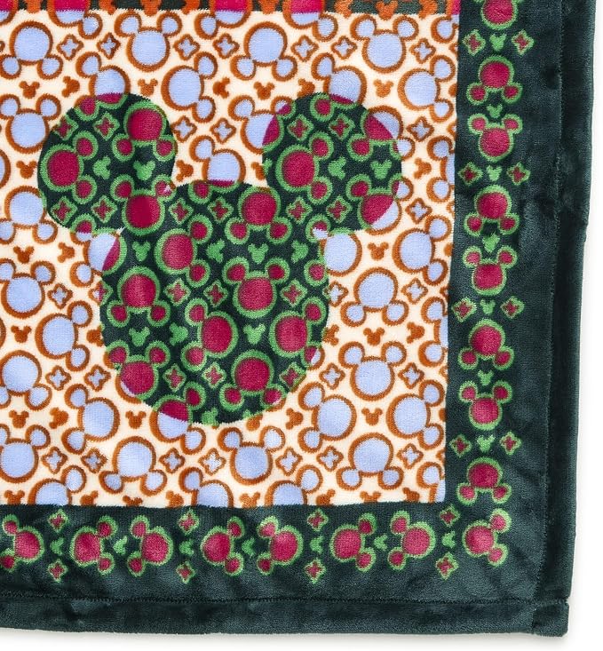Vera Bradley Women's Disney Fleece Plush Throw Blanket, Mickey Mouse Kaleidoscope Multi, One Size