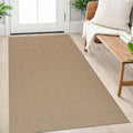 IOHOUZE Washable Area Rug 3x5 Non Slip Rubber Backed Rugs for Entryways Indoor Outdoor Doormat Woven Cotton Throw Rug Floor Carpet for Entrance Kitchen Living Room, Orange/Tan/Brown